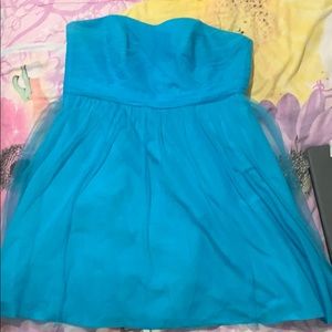 A David Bridal blue prom dress